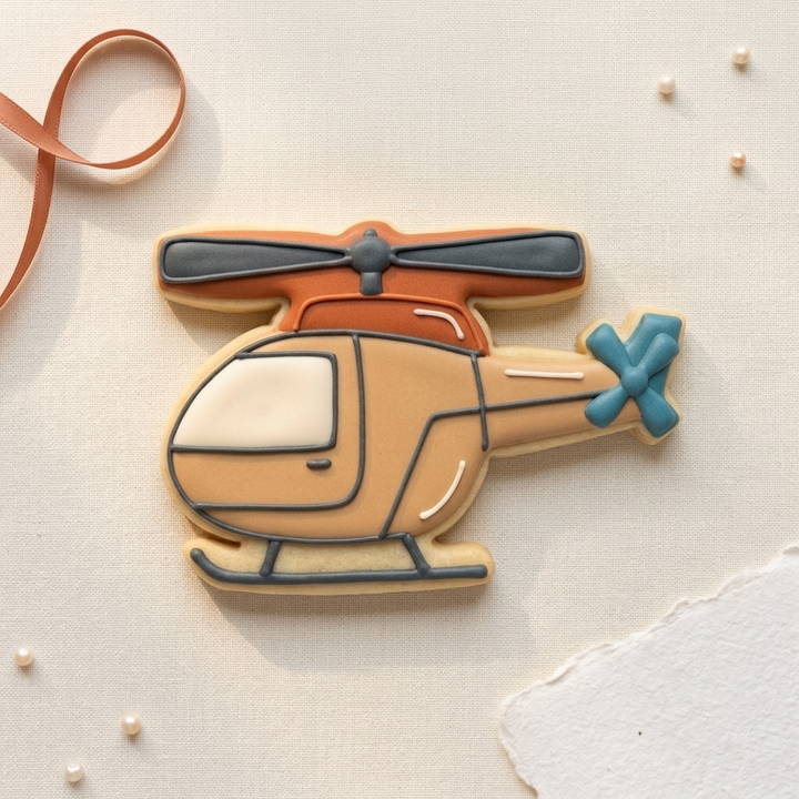 Helicopter Cookie Cutter, 3D Printed Travel Theme