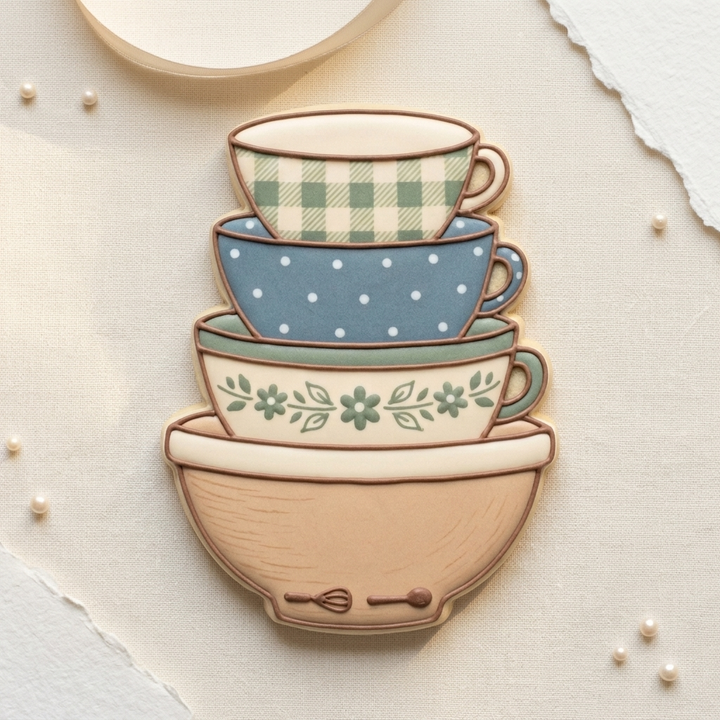 Stacked Bowls Stack of Mixing Bowls Cookie Cutter, 3D Printed Home &amp; Living Theme