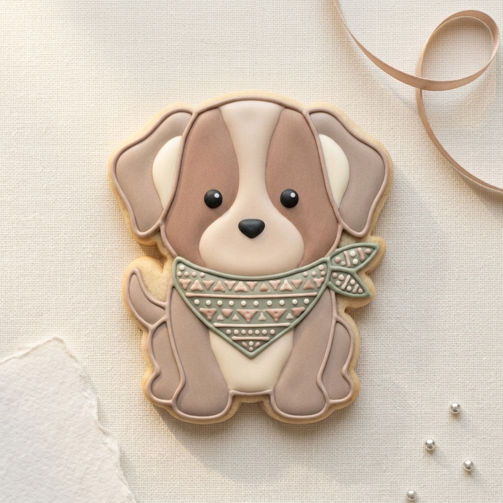 Dog with Bandana Cute Puppy Cookie Cutter, 3D Printed Animal Theme