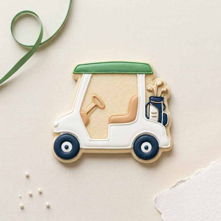 Golf Cart Cookie Cutter, 3D Printed Golf Theme
