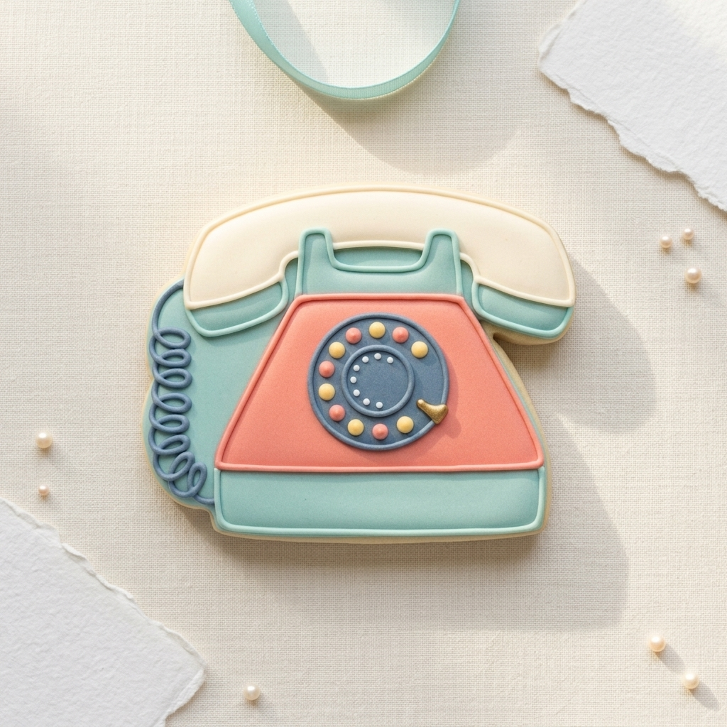 Retro Phone Vintage Telephone Cookie Cutter, 3D Printed Party Theme