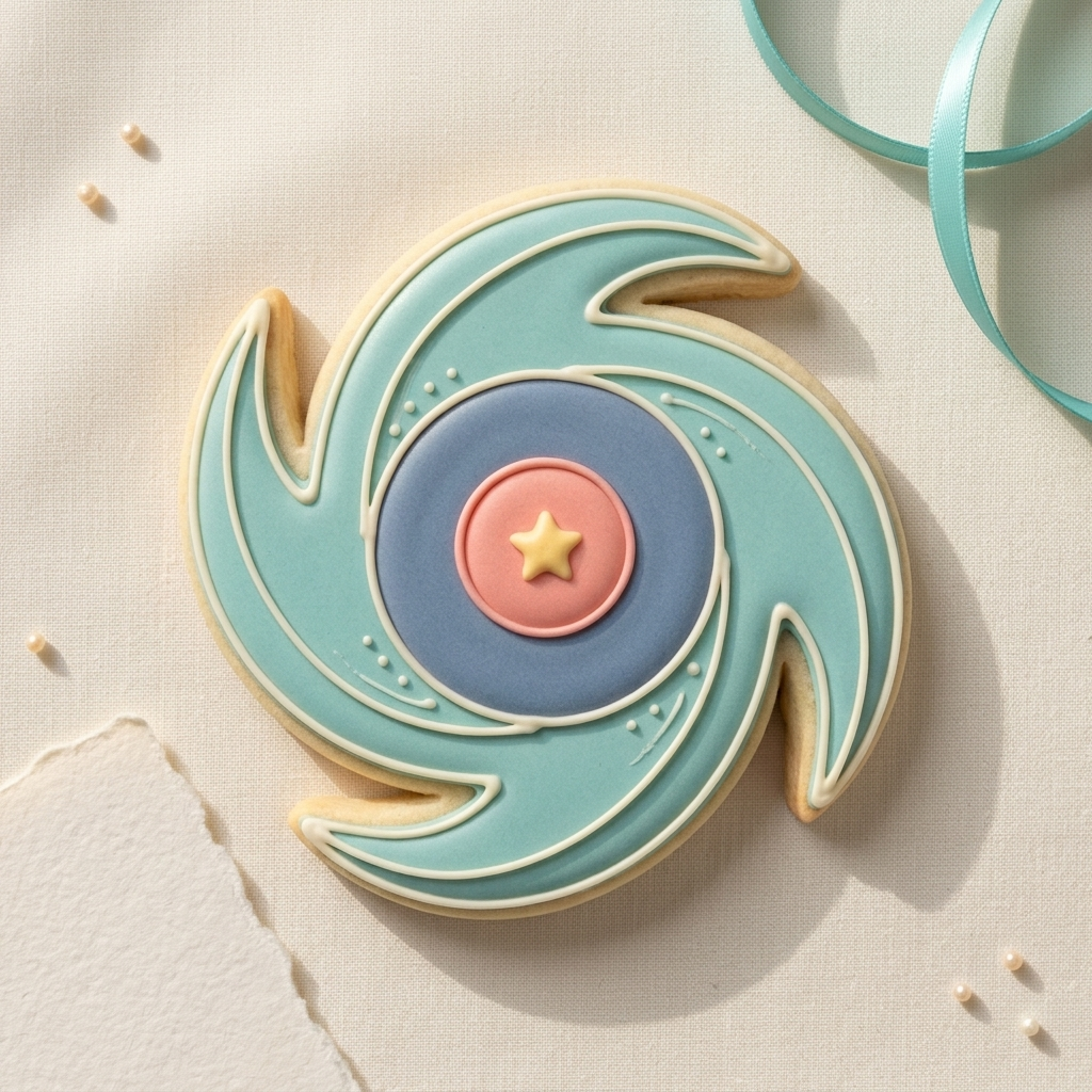 Hurricane Symbol Cookie Cutter, 3D Printed Party Theme