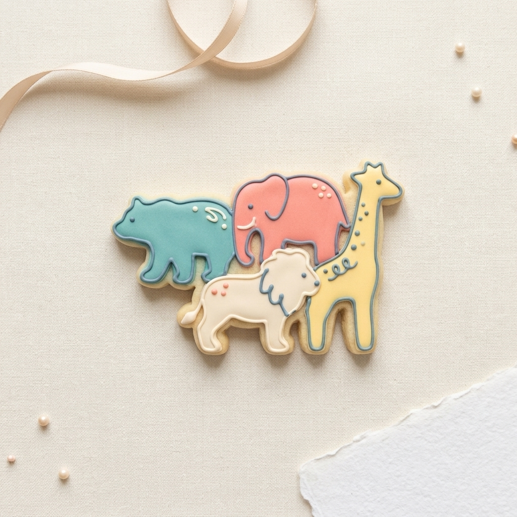 Frosted Animal Crackers Cookie Cutter, 3D Printed Party Theme