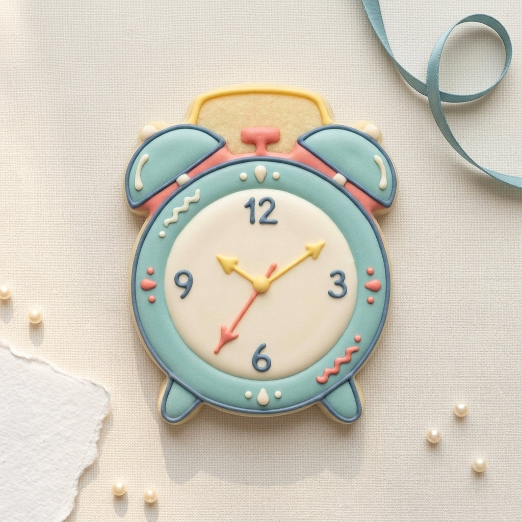 Alarm Clock Cookie Cutter, 3D Printed Party Theme