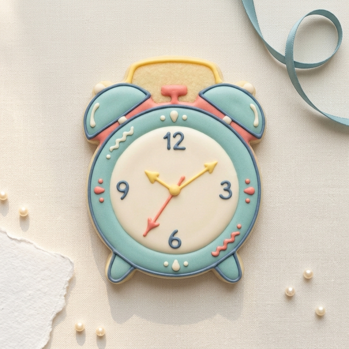 Alarm Clock Cookie Cutter, 3D Printed Party Theme