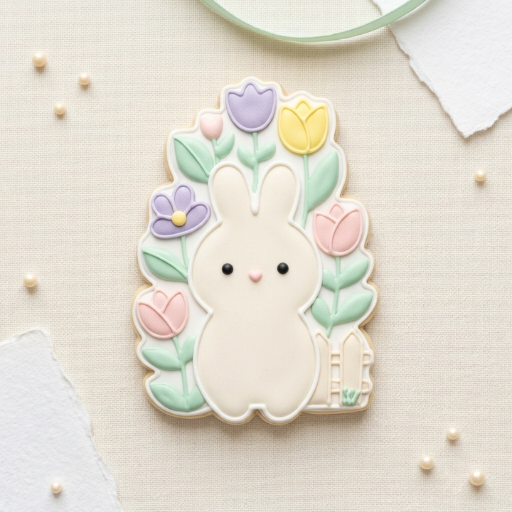 Tall Bunny Garden Cookie Cutter, 3D Printed Easter Theme