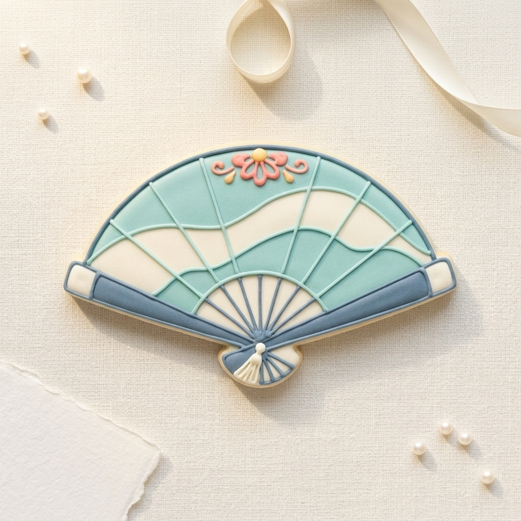 Chinese Fan Cookie Cutter, 3D Printed Party Theme