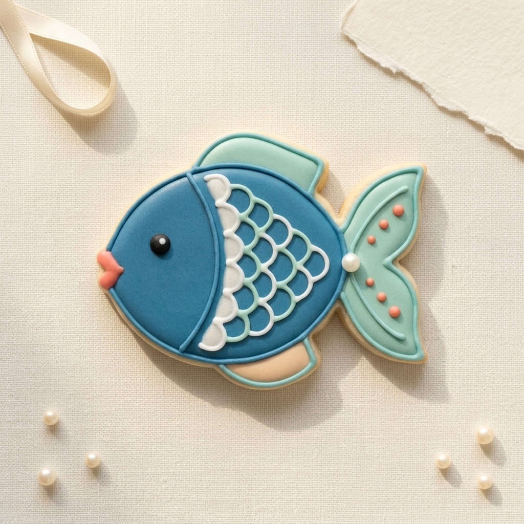 Gold Fish Cookie Cutter, 3D Printed Ocean Theme