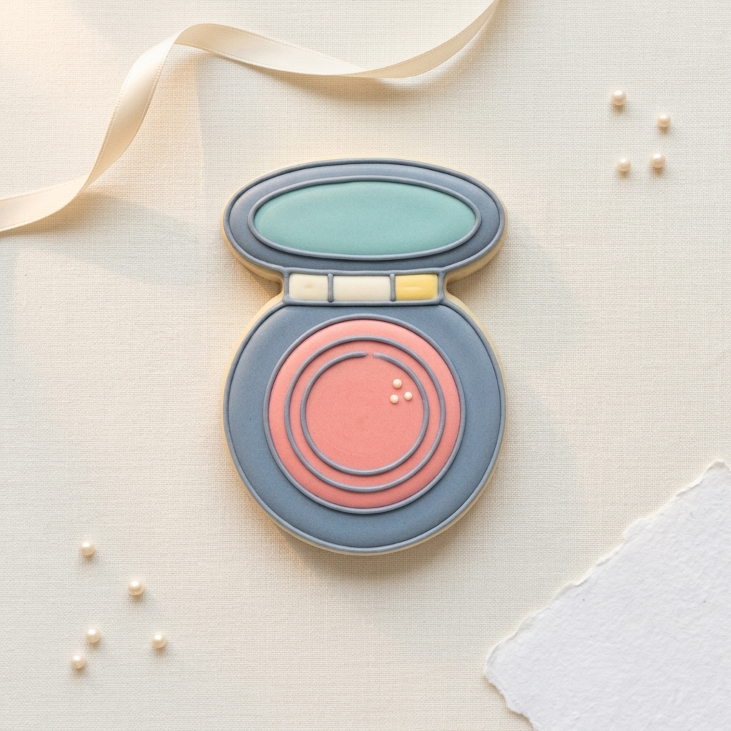 Makeup Blush Cookie Cutter, 3D Printed Party Theme