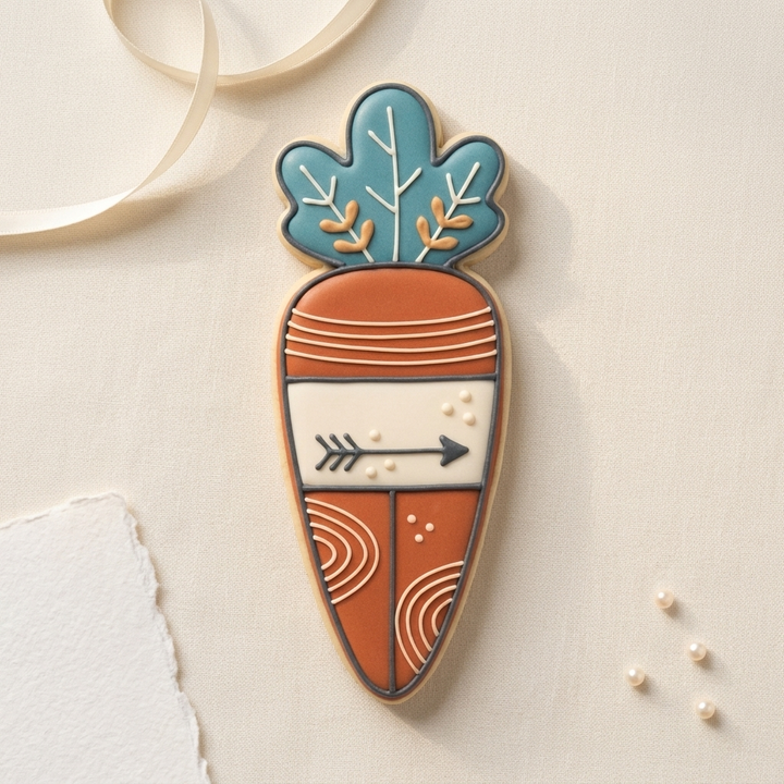 Tall Modern Carrot Cookie Cutter, 3D Printed Travel Theme