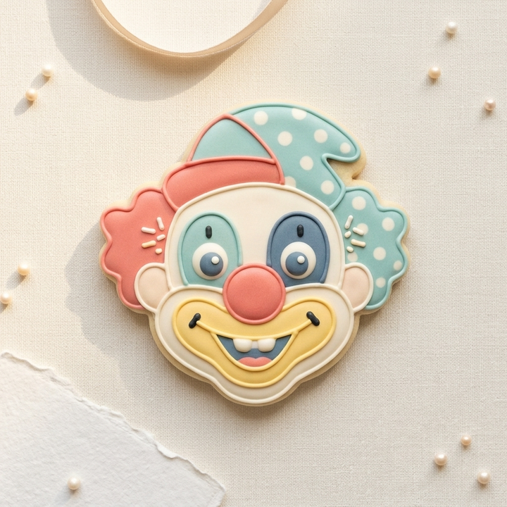 Clown Face Cookie Cutter, 3D Printed Party Theme
