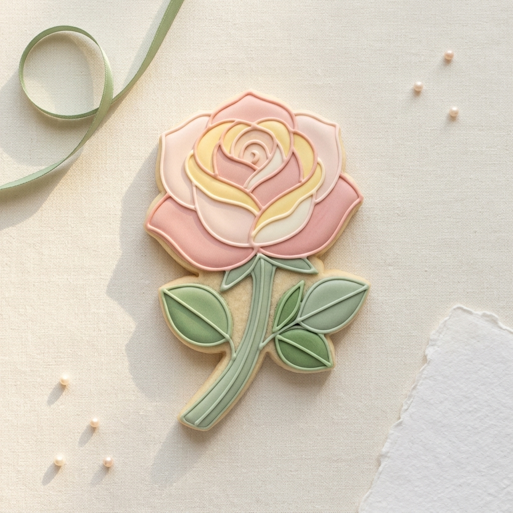 Rose Flower Cookie Cutter, 3D Printed Garden Theme