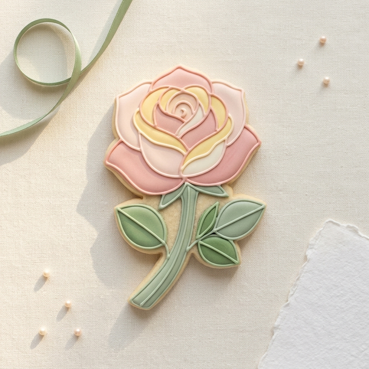 Rose Flower Cookie Cutter, 3D Printed Garden Theme