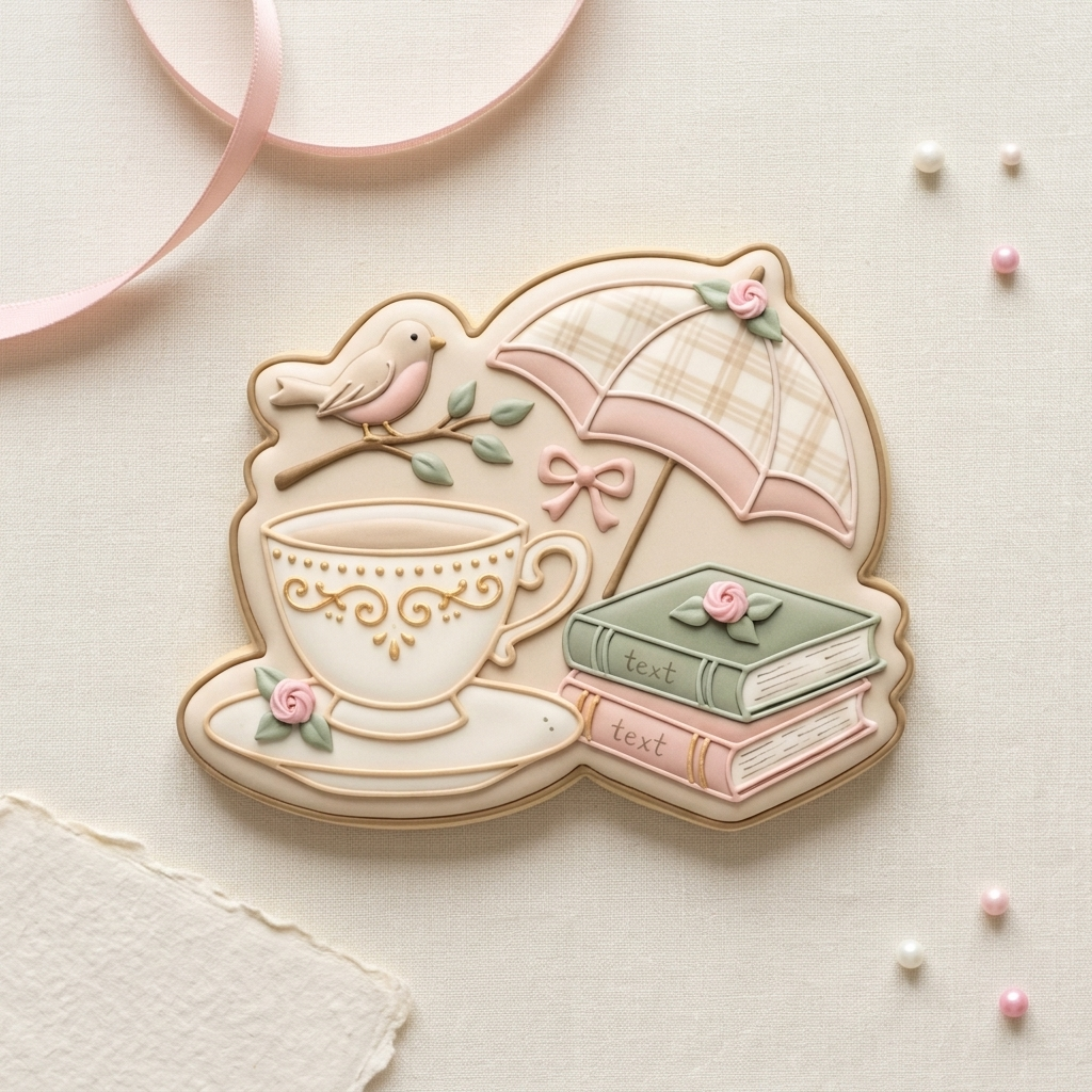 Tea Party Bridal Shower Regency Party Cookie Cutter, 3D Printed Wedding Theme