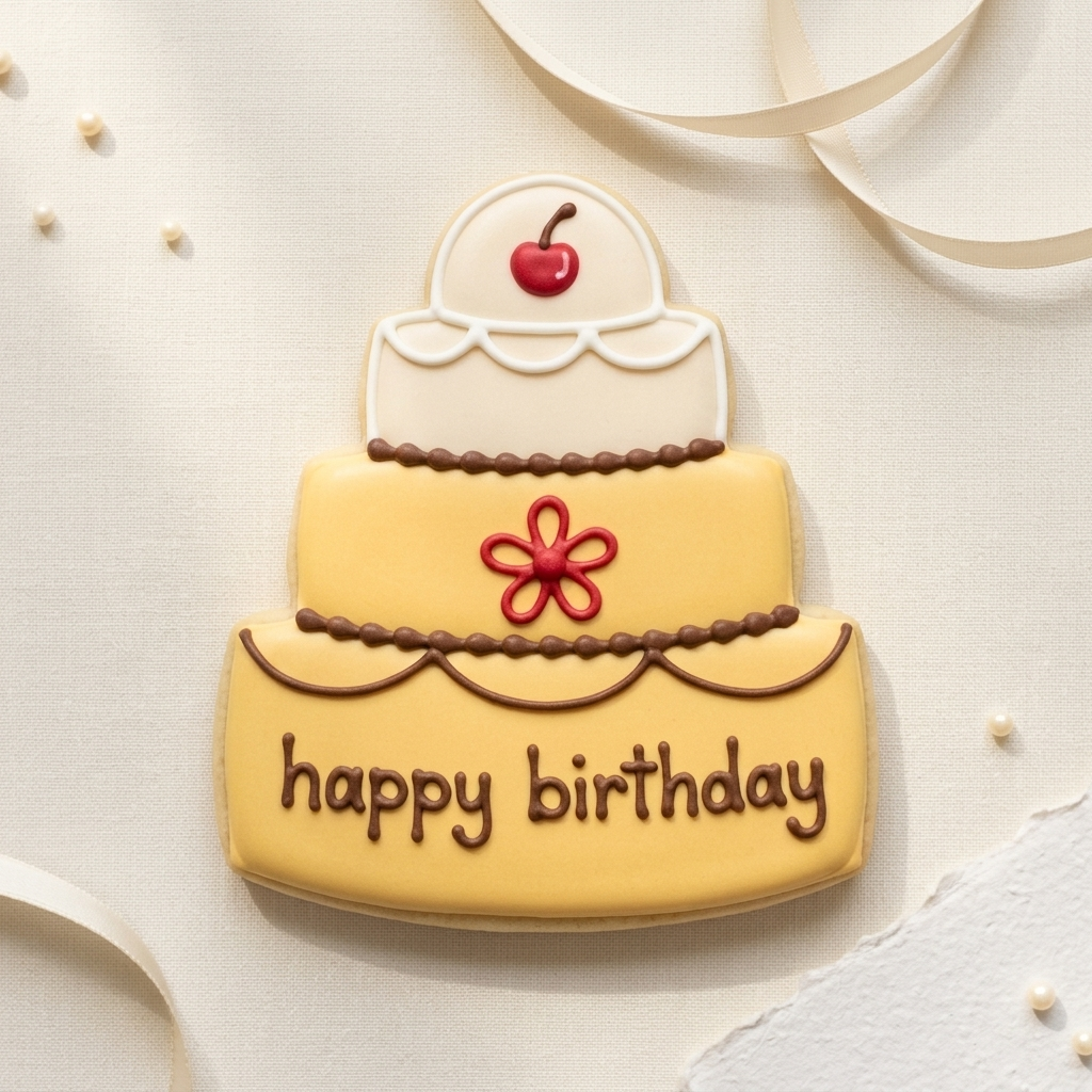 Simple Cake Cookie Cutter, 3D Printed Food Theme