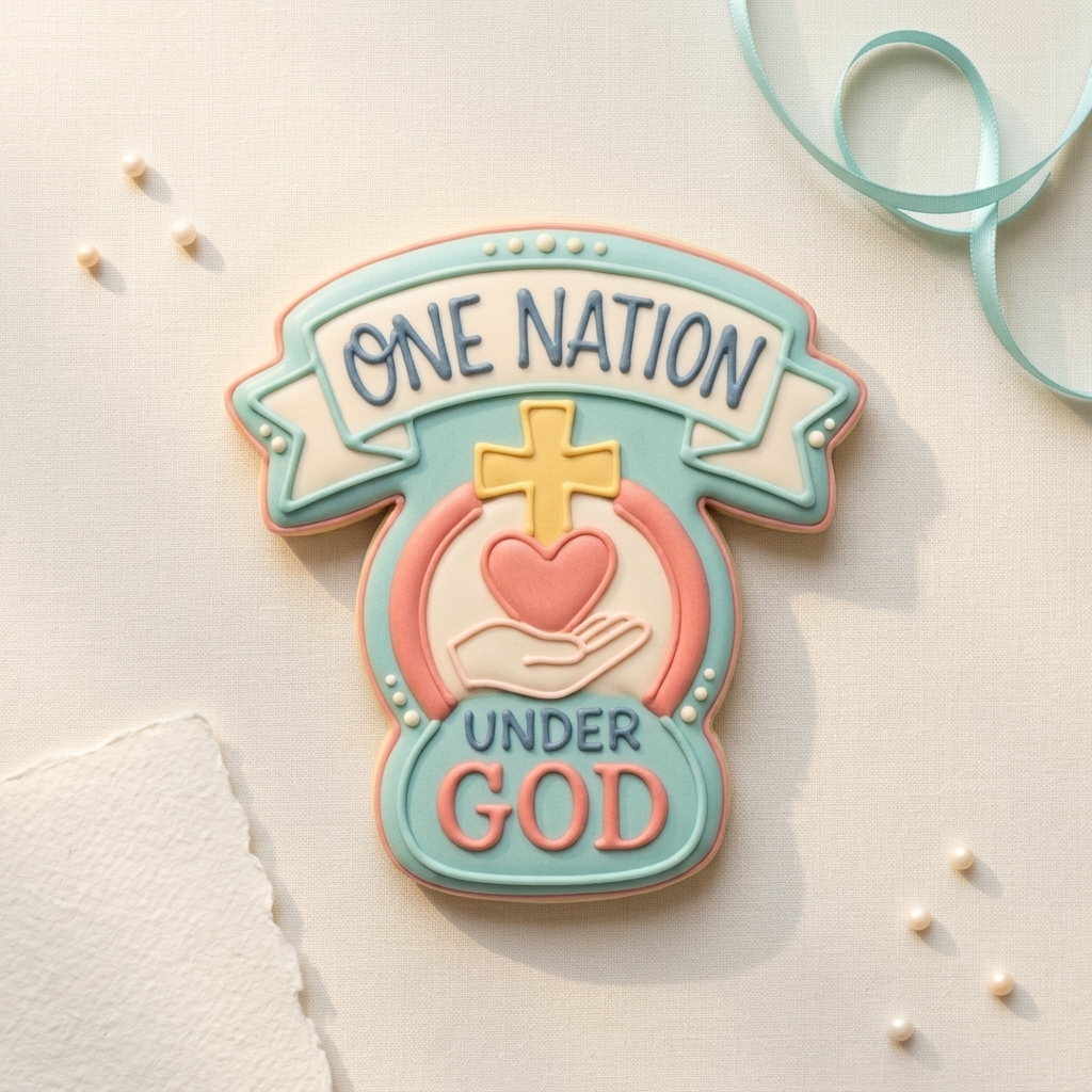 One Nation Under God Cookie Cutter, 3D Printed Party Theme
