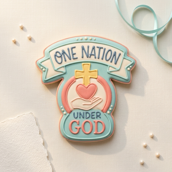 One Nation Under God Cookie Cutter, 3D Printed Party Theme