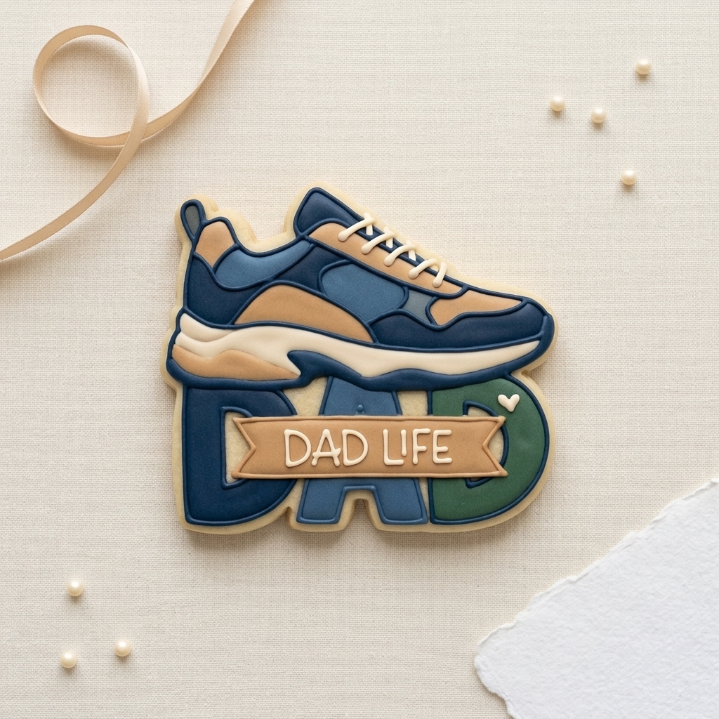 Sneakers Dad Life Cookie Cutter, 3D Printed Father’s Day Theme