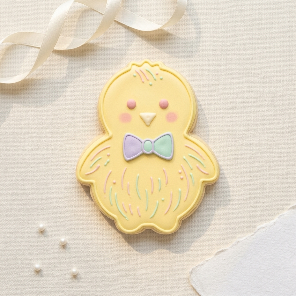 Fuzzy Easter Chick Cookie Cutter, 3D Printed Easter Theme