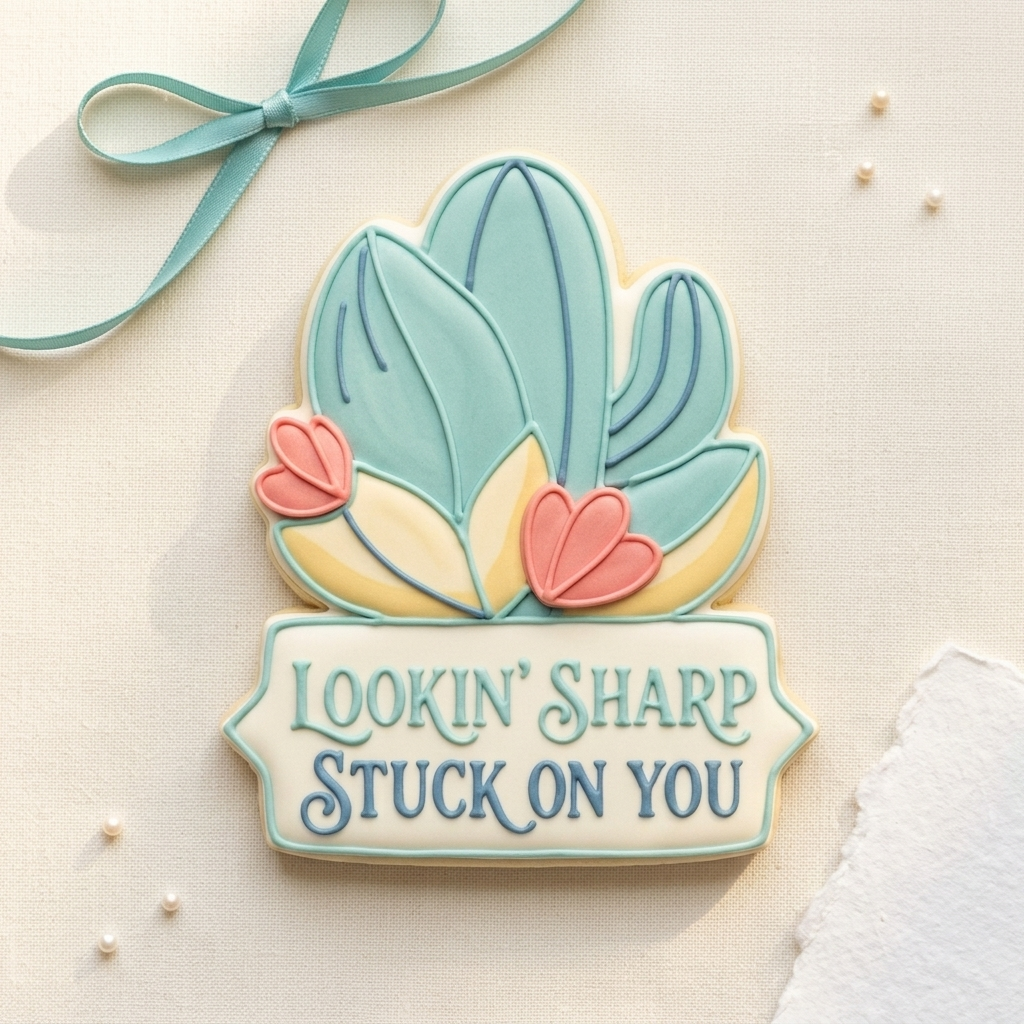 Cactus Pun Plaque Cookie Cutter, 3D Printed Plaque Theme