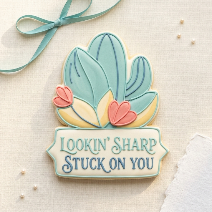 Cactus Pun Plaque Cookie Cutter, 3D Printed Plaque Theme
