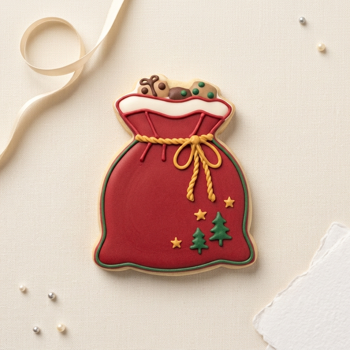 Santa Gift Sack Cookie Cutter, 3D Printed Christmas Theme