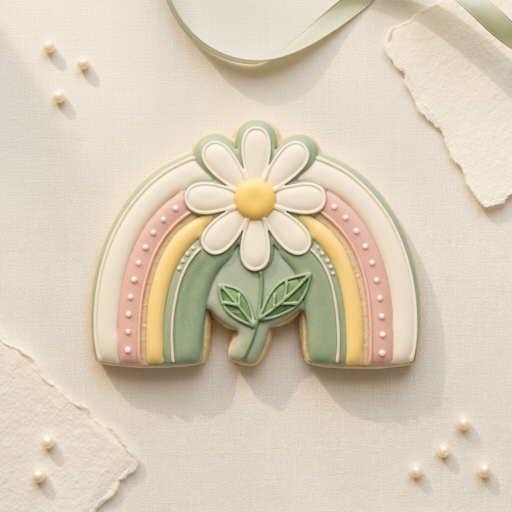 Daisy Rainbow Cookie Cutter, 3D Printed Garden Theme