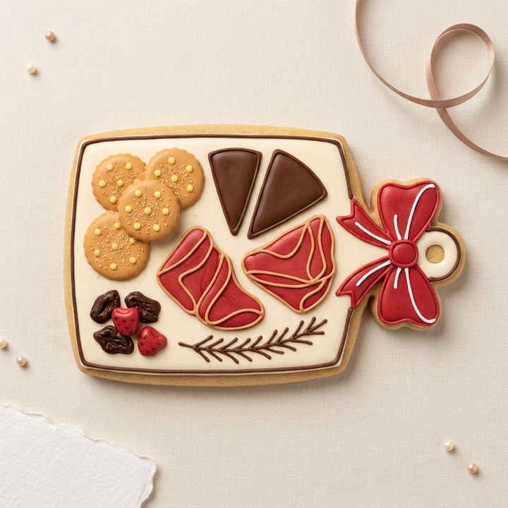 Charcuterie Board with Bow Cookie Cutter, 3D Printed Food Theme