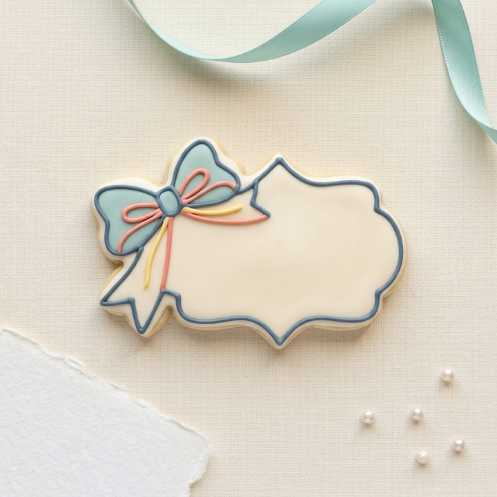 Wedding Decorating Bow Plaque Cookie Cutter, 3D Printed Plaque Theme