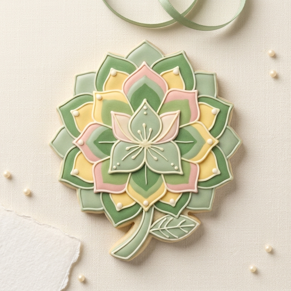 Succulent Flower Gardening Cookie Cutter, 3D Printed Garden Theme