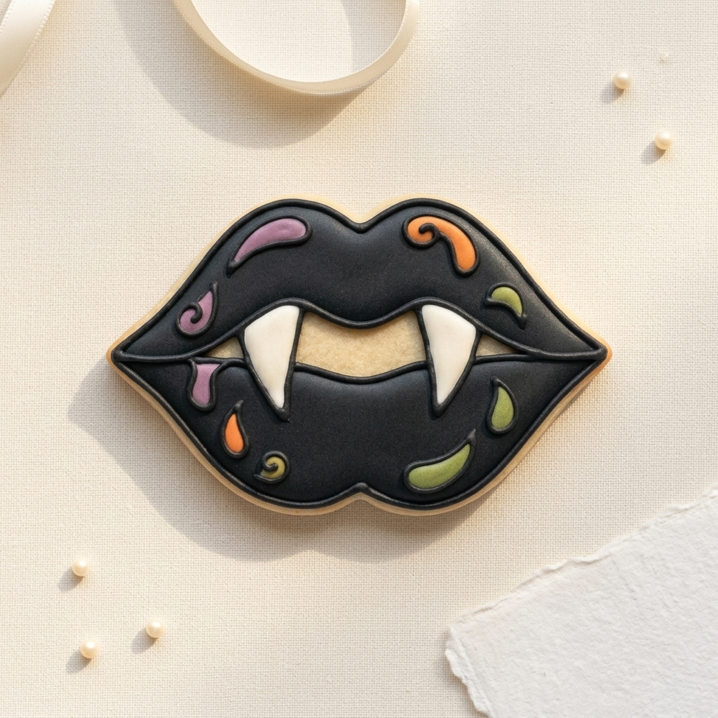 Vampire Lips Cookie Cutter, 3D Printed Halloween Theme