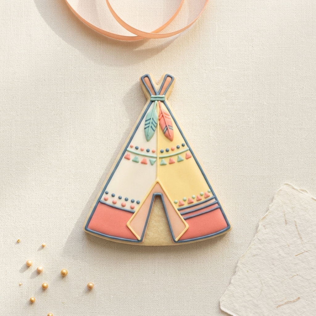 Boho Teepee Cookie Cutter, 3D Printed Party Theme