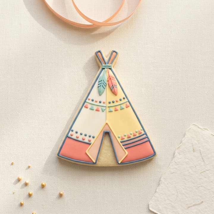 Boho Teepee Cookie Cutter, 3D Printed Party Theme