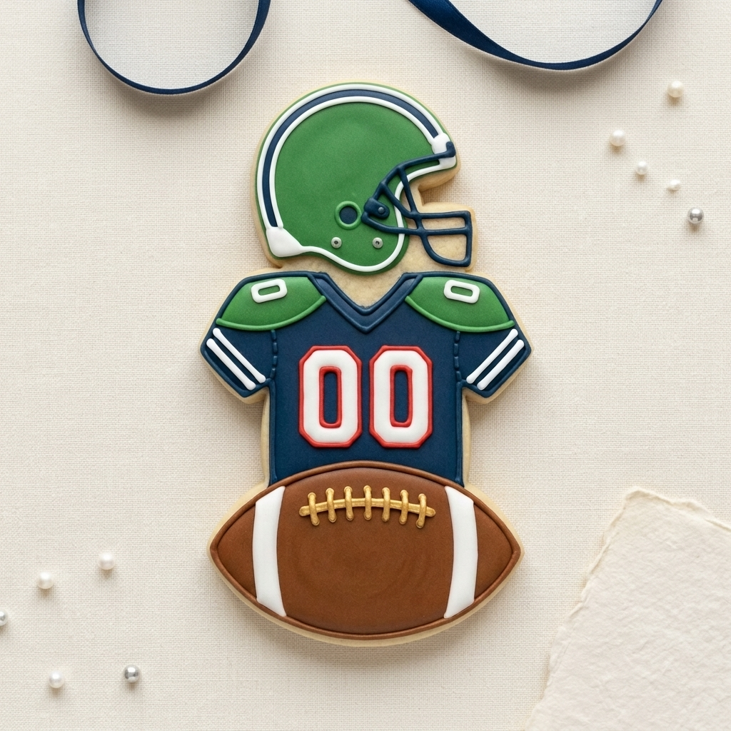 Football Stack Cookie Cutter, 3D Printed Sports Theme