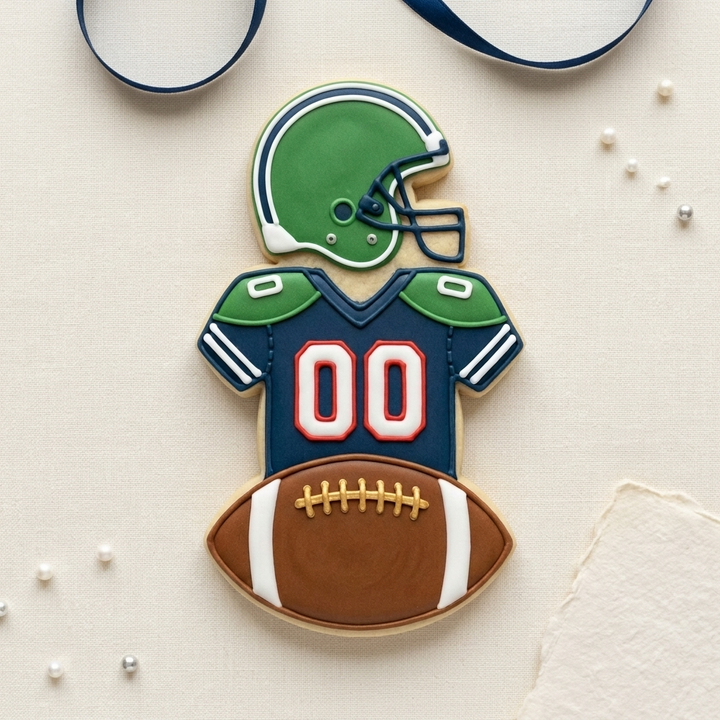 Football Stack Cookie Cutter, 3D Printed Sports Theme