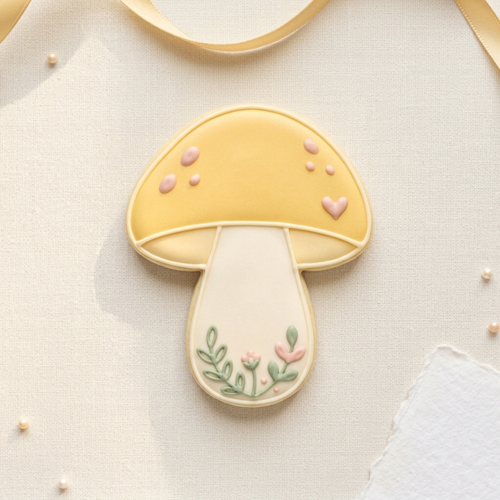 Cute Mushroom Cookie Cutter, 3D Printed Garden Theme