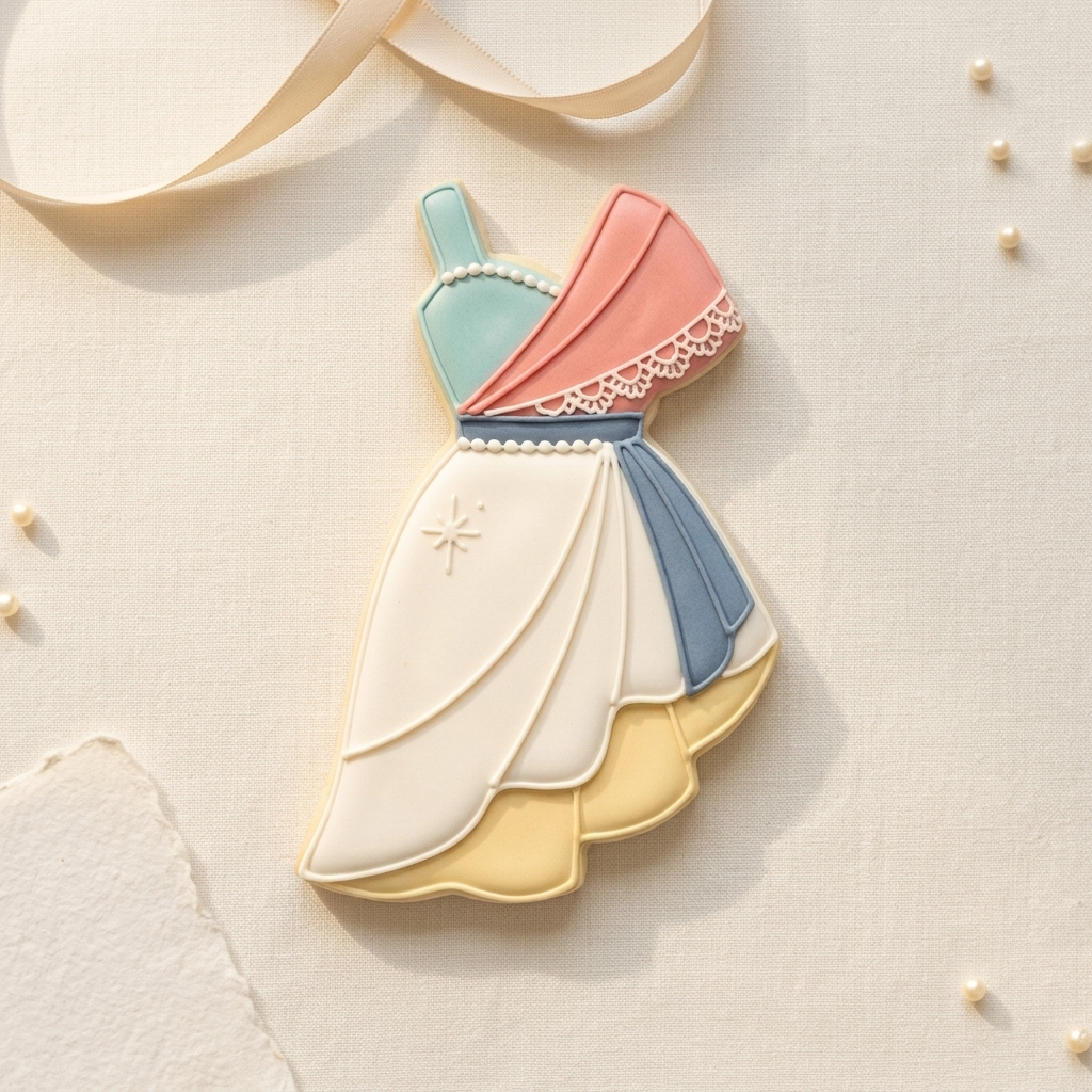 Asymmetrical Dress Evening Dress Cookie Cutter, 3D Printed Party Theme