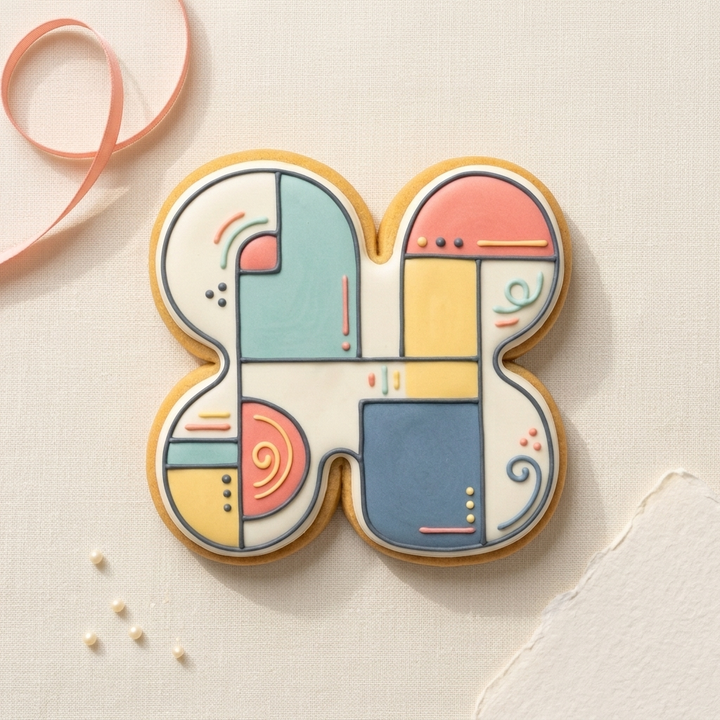 Abstract Shapes Cookie Cutter, 3D Printed Plaque Theme