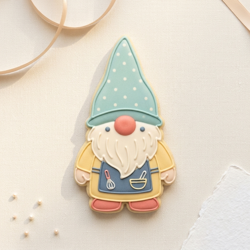 Gnome Baker Cookie Cutter, 3D Printed Party Theme