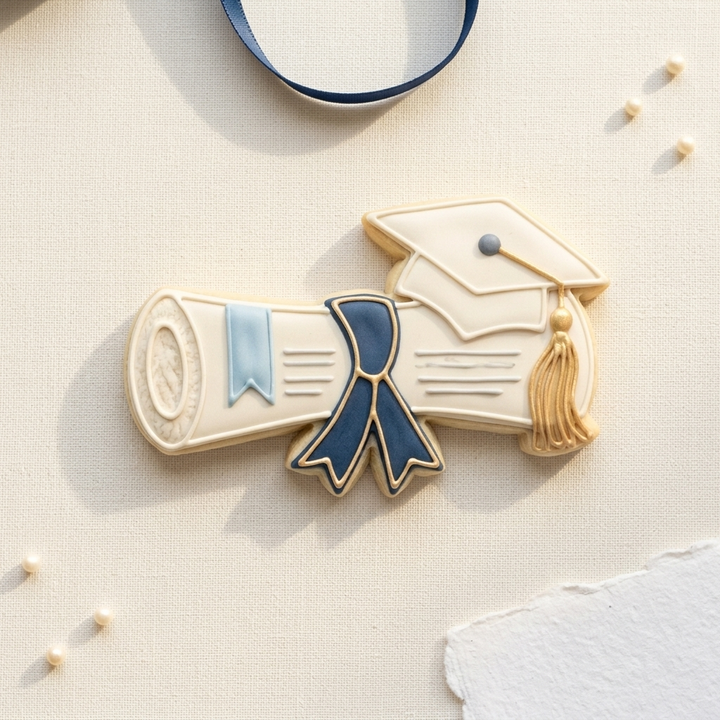 Graduation Diploma With Bow Cookie Cutter, 3D Printed Graduation Theme