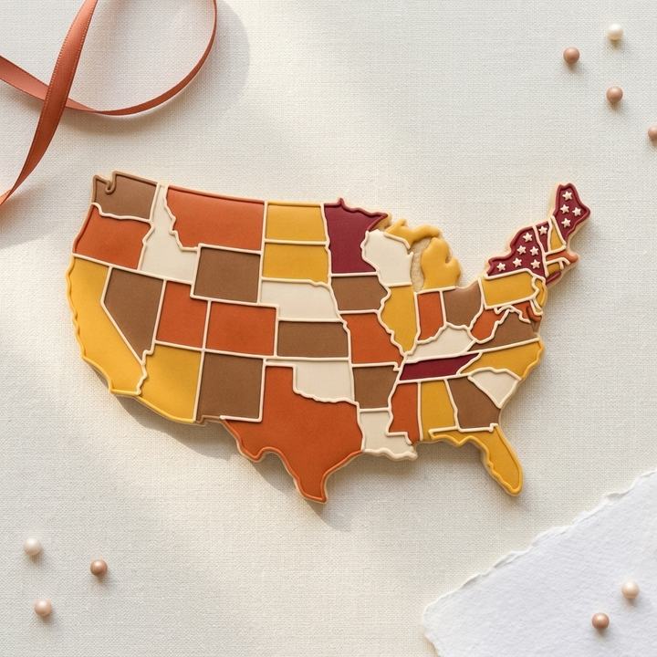 Fourth Of July USA Cookie Cutter, 3D Printed Holiday Theme