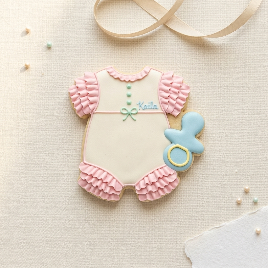 Kaila Ruffled Romper Cookie Cutter, 3D Printed Baby Shower Theme