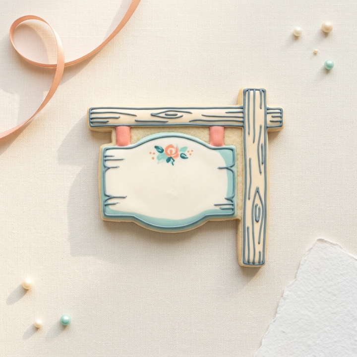Wooden Sign Cookie Cutter, 3D Printed Cookie Theme