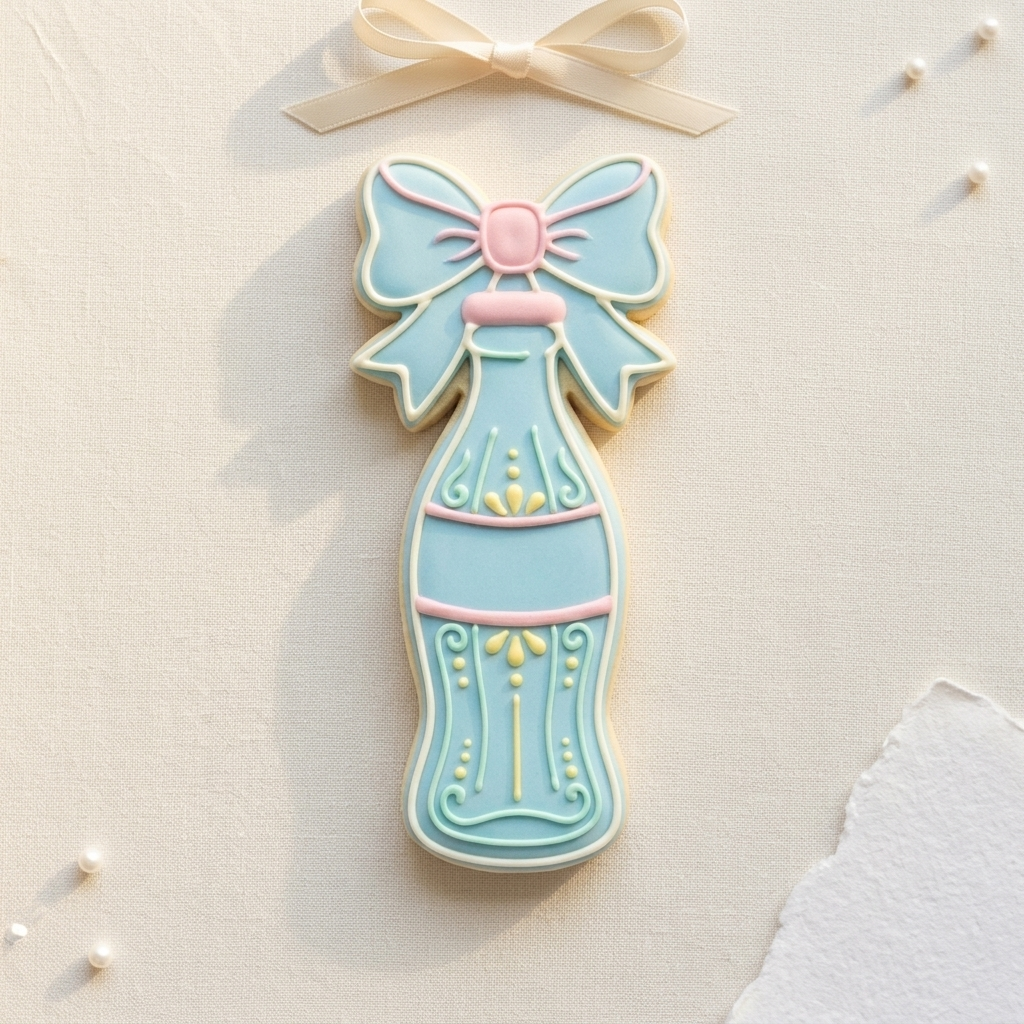 Bow Soda Bottle Cookie Cutter, 3D Printed Baby Shower Theme