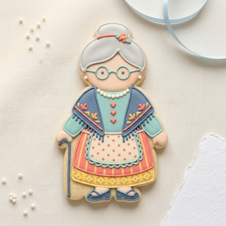 Old Lady Cookie Cutter, 3D Printed Cookie Theme