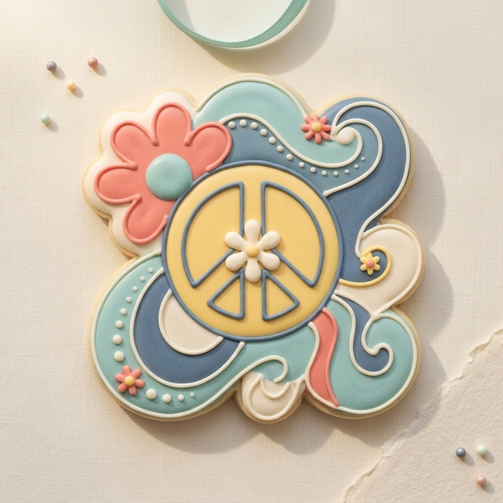 Groovy Themed Cookie Cutter, 3D Printed Cookie Theme
