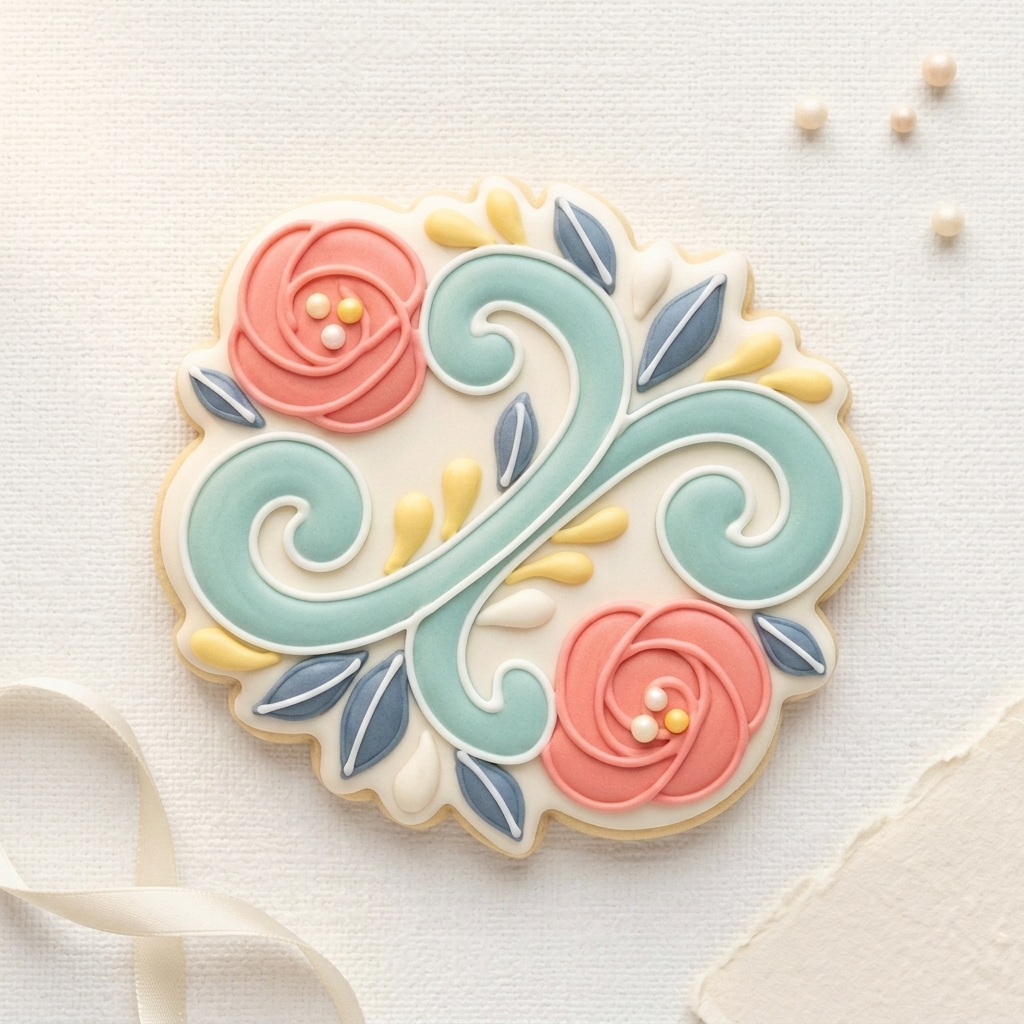 Swirly Vine Texture Roller Raised Design 9 Cookie Cutter, 3D Printed Cookie Theme