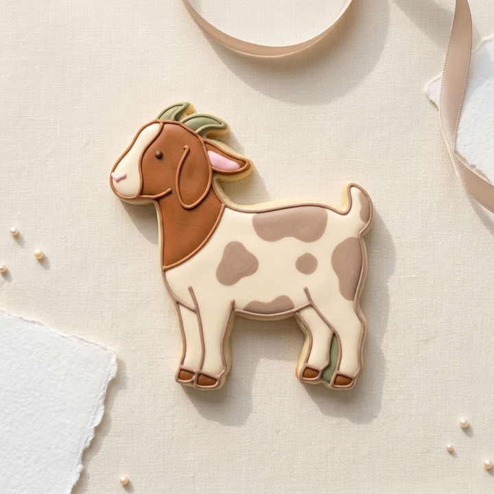 Boer Goat Cookie Cutter, 3D Printed Animal Theme