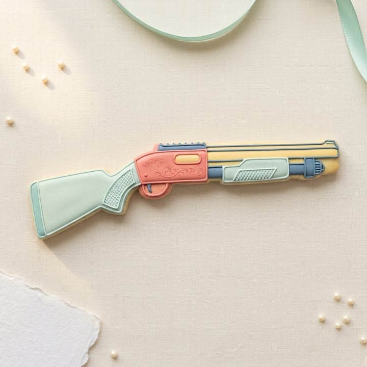 Shotgun Cookie Cutter, 3D Printed Cookie Theme