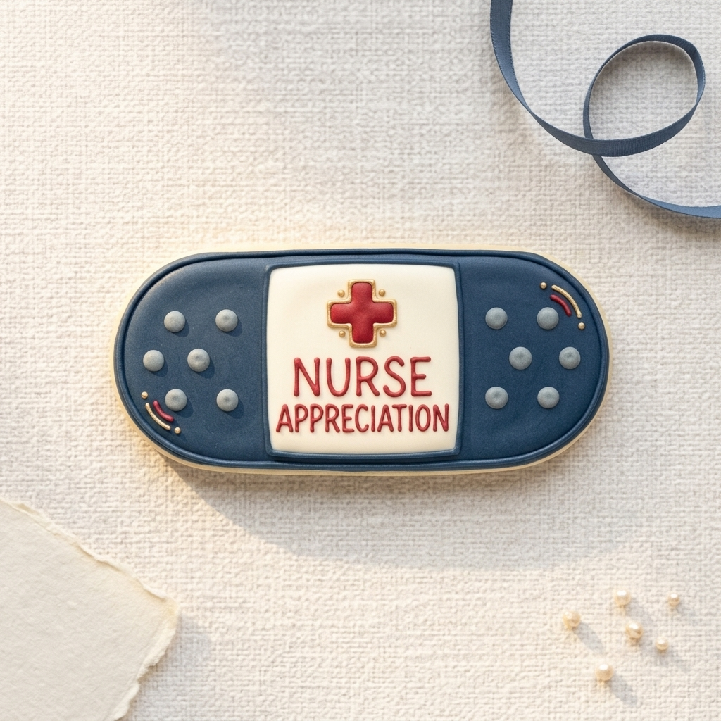 Nurse Appreciation Band Aid Cookie Cutter, 3D Printed Profession Theme